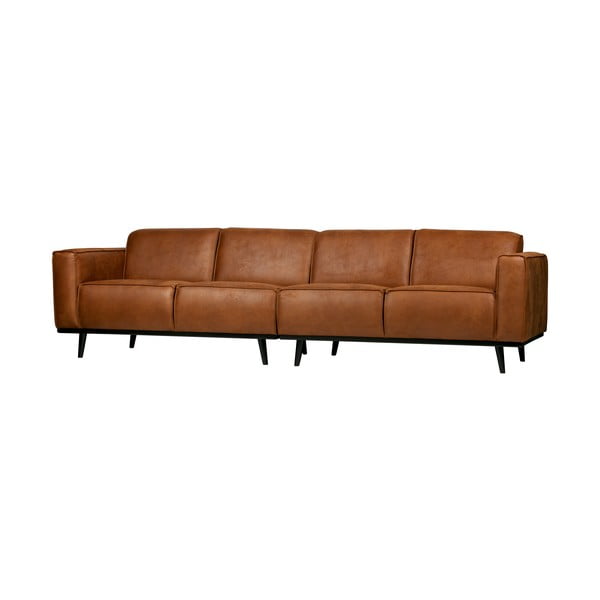 Barna bőrutánzat kanapé 280 cm Statement – WOOOD-image-2