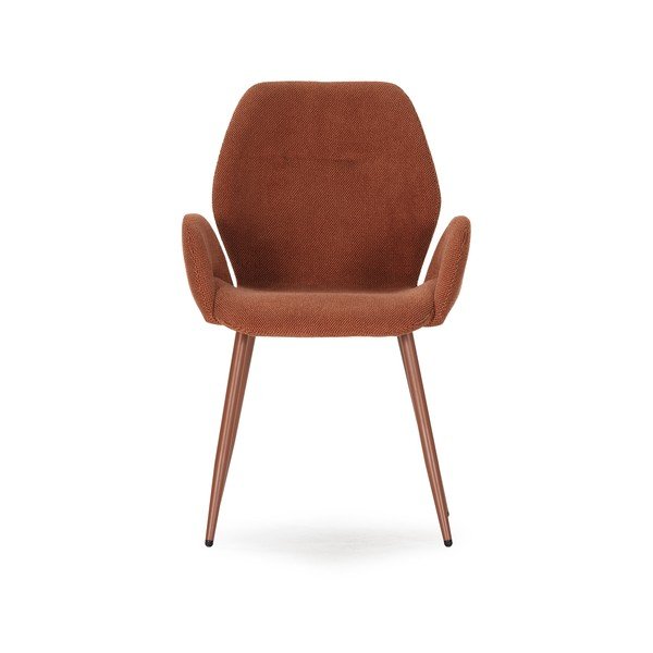 Terrakotta színű kárpitozott étkezőfotel szett 2 db-os Ansu – Marckeric-image-2