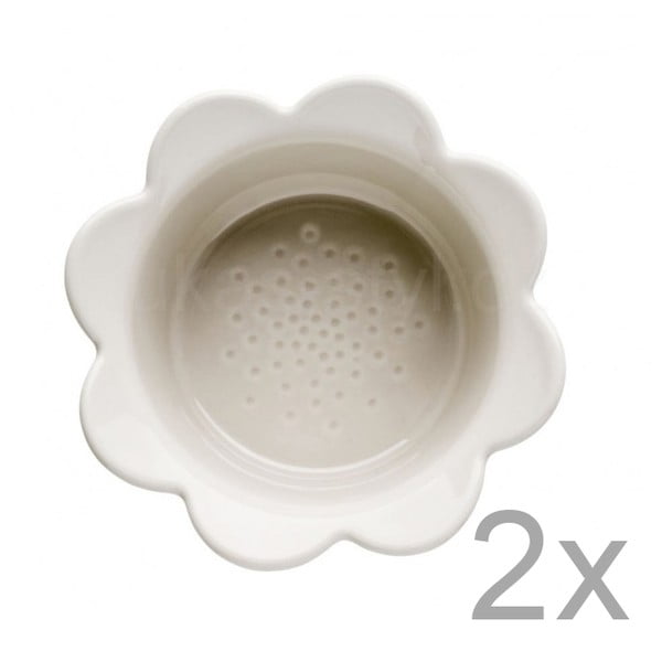 Piccadilly Flowers 2 darab bézs porcelán tál, 13 x 6,5 cm - Sagaform