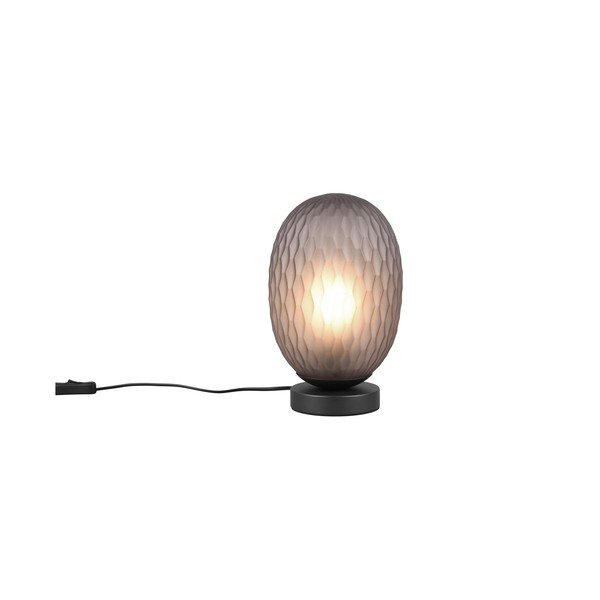 Matt fekete asztali lámpa üveg búrával (magasság 28,5 cm) Facette – Trio-image-4