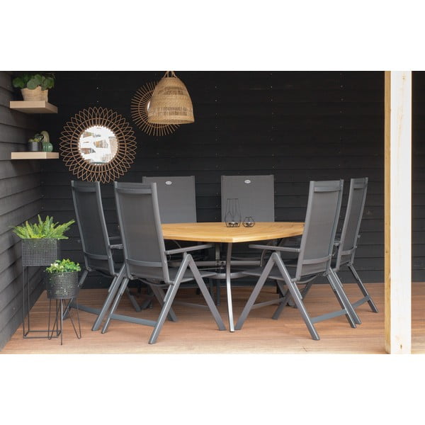 Sötétszürke fém kerti szék Aruba – Hartman-image-4