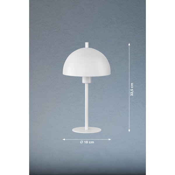 Fehér asztali lámpa fém búrával (magasság 33,5 cm) Kia – Fischer & Honsel-image-3