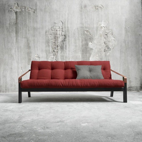 Poetry Black/Passion Red/Granite Grey kihúzható kanapé - Karup-image-2