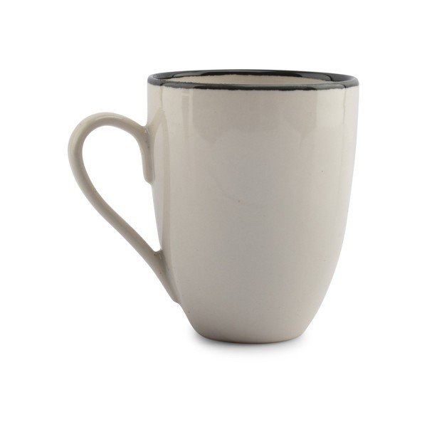 Fekete-krémszínű kőedény bögre 350 ml Gravel – ONA
