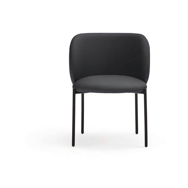 Fekete kárpitozott étkezőfotel szett 2 db-os Mogi – Teulat-image-1