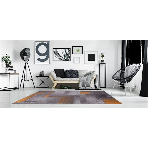 Okkersárga-szürke szőnyeg 133x190 cm Meteo – FD-image-1