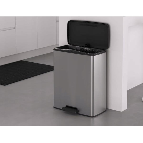 Pedálos műanyag szemetes 65 l Rectangular - Curver-image-1