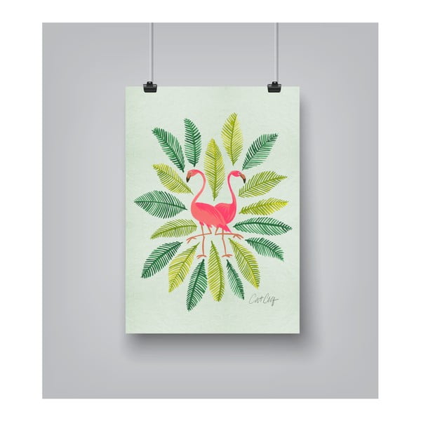 Flamingos Tropic by Cat Coquillette 30 x 42 cm-es plakát
