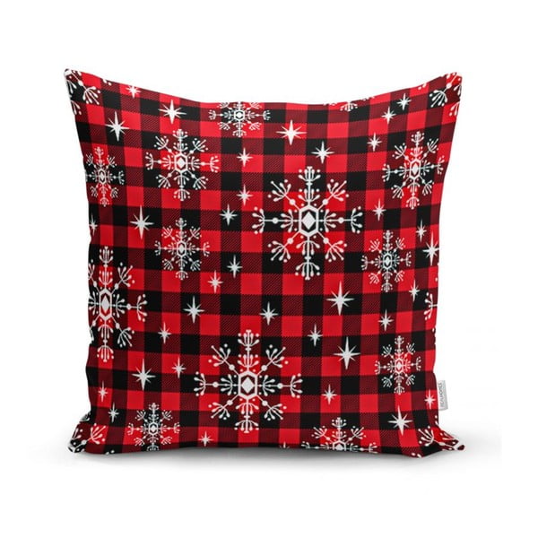 Tartan 4 db karácsonyi párnahuzat és asztali futó szett - Minimalist Cushion Covers-image-3