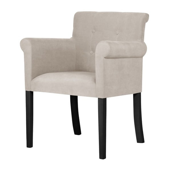 Flacon fehér bükkfa szék, fekete lábakkal - Ted Lapidus Maison