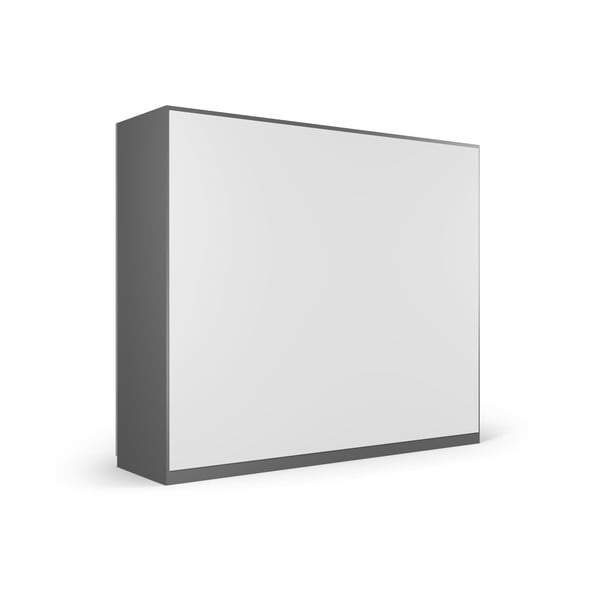 Sötétszürke ruhásszekrény tükörrel és tolóajtókkal 250x215 cm Lisburn - Cosmopolitan Design-image-4