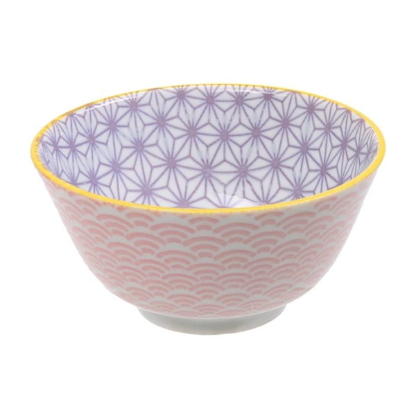 Star rózsaszín-lila porcelán tál, ø 12 cm - Tokyo Design Studio