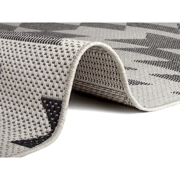 Geo fekete-fehér kültéri szőnyeg, 160x230 cm - Ragami-image-1