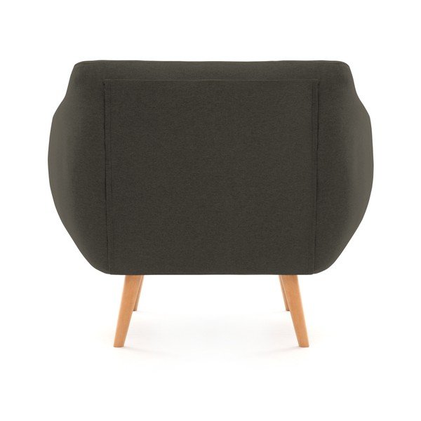 Kennet sötétszürke fotel világos lábakkal - Vivonita-image-4