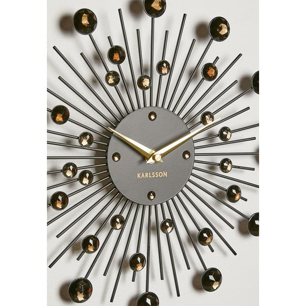 Sunburst falióra fekete kristályokkal - Karlsson-image-3