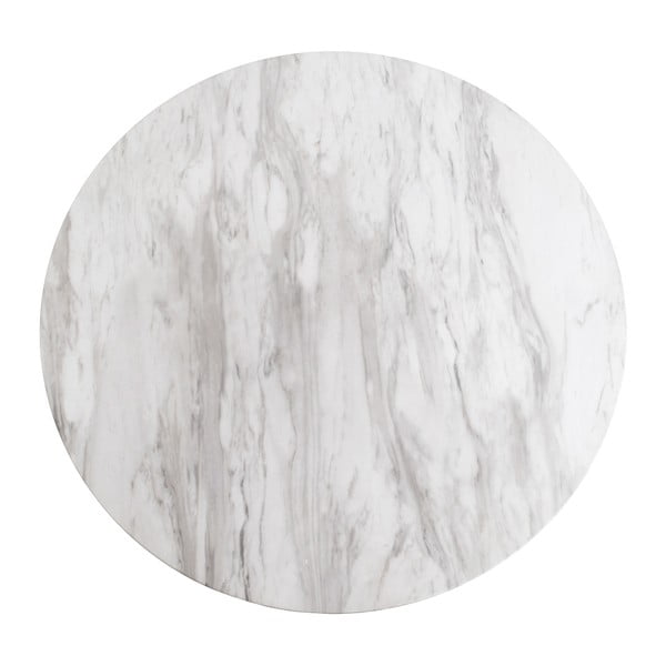 Kerek étkezőasztal márvány dekoros asztallappal ø 90 cm Bolzano – House Nordic-image-3