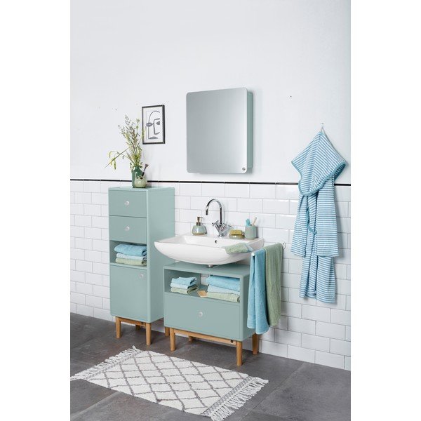 Mentazöld fali-tükrös fürdőszoba szekrény 50x58 cm Color Bath – Tom Tailor-image-1
