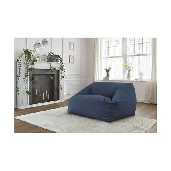 Sötétkék kordbársony babzsákfotel Lilibet – Bobochic Paris-image-1