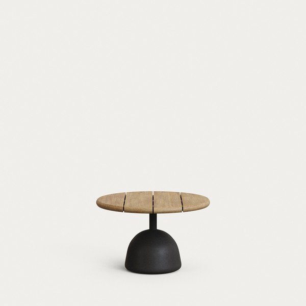 Kerek kerti dohányzóasztal akácfa asztallappal ø 55 cm Saura – Kave Home-image-1
