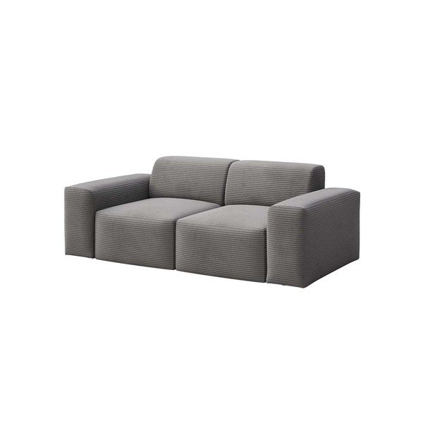 Szürke kordbársony kanapé 205 cm Fluvio – MESONICA-image-2