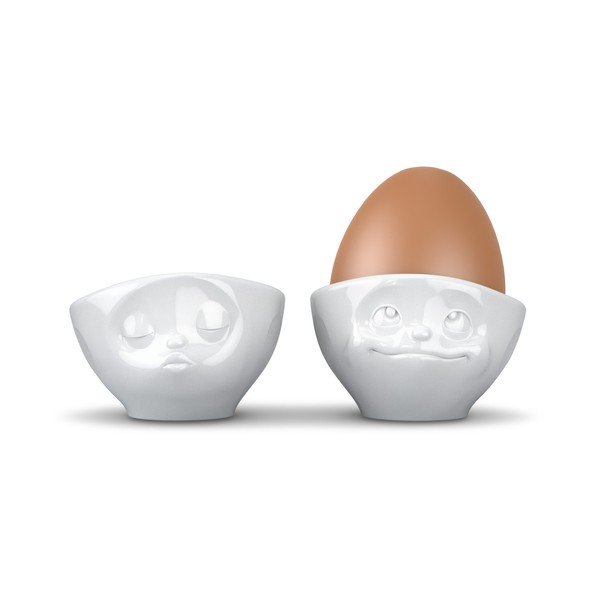 2 db 'szerelmespár' fehér porcelán tojástartó, 100 ml - 58products-image-2