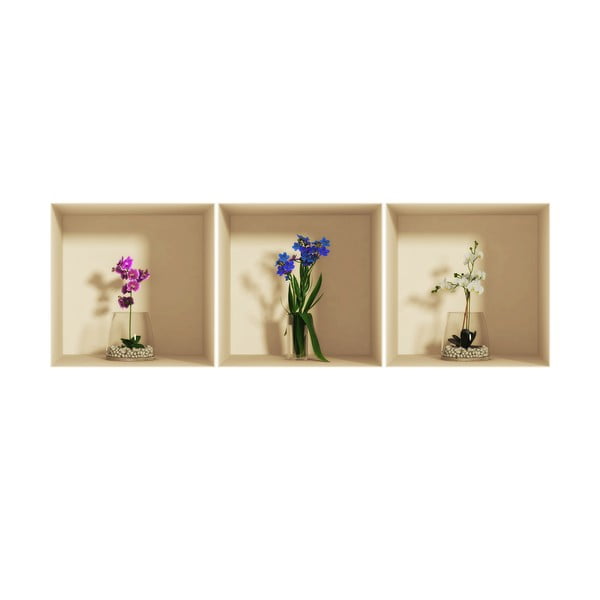 Orchids 3 db 3D hatású falmatrica - Ambiance-image-2