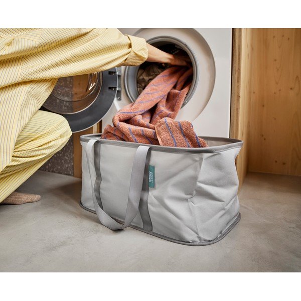 Szürke textil összecsukható szennyeskosár 35 l Duo – Joseph Joseph-image-1