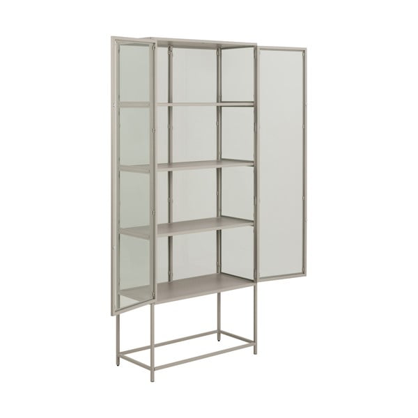 Szürke tálalószekrény 77x186x35 cm Seaford – Actona-image-4