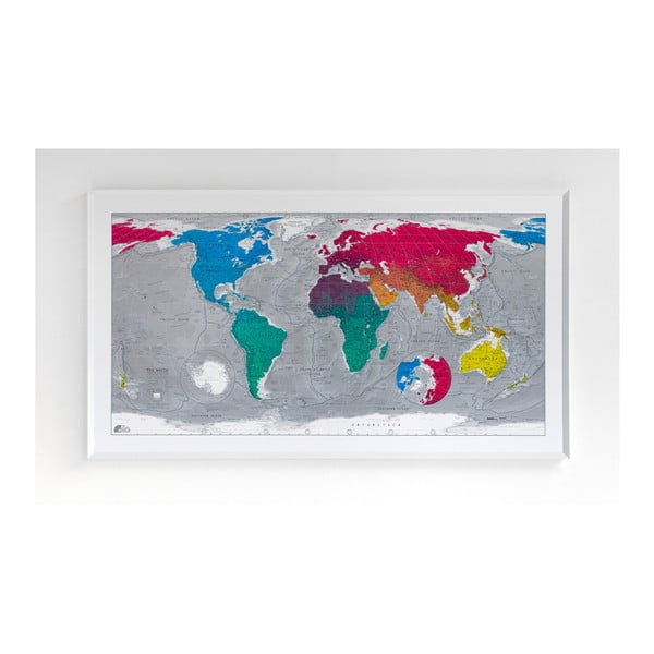 Colourful World világtérképet áttetsző borítással, 130 x 72 cm - The Future Mapping Company