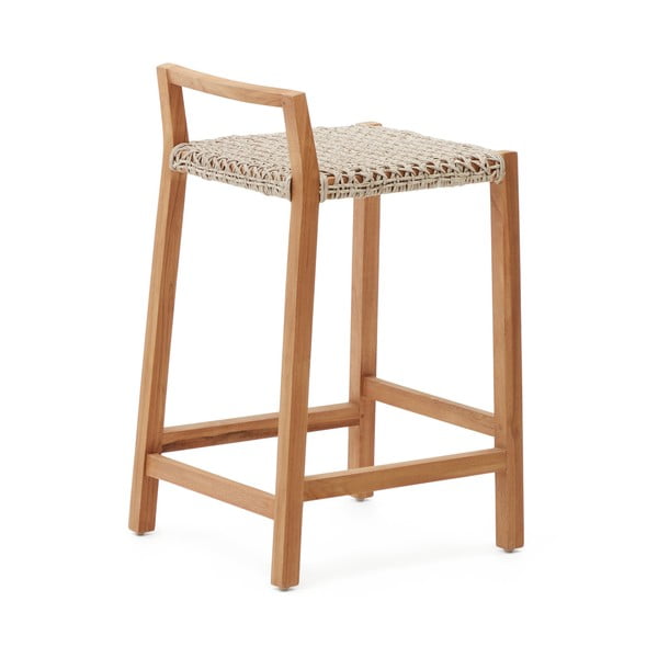 Natúr színű tömörfa kerti bárszék Giverola – Kave Home-image-3