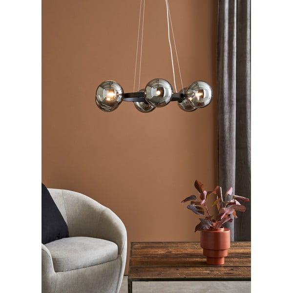 Circle 6L mennyezeti lámpa fekete konstrukcióval - Markslöjd-image-2