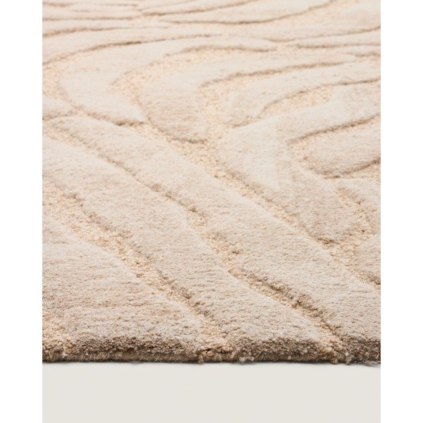 Bézs kézi szövésű gyapjúkeverék szőnyeg 200x300 cm Tribet – Kave Home-image-3