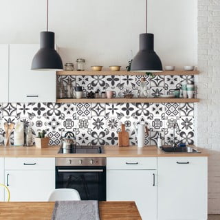 Wall Decal Cement Tiles Azulejos Erico 24 db-os falmatrica szett, 15 x 15 cm - Ambiance
