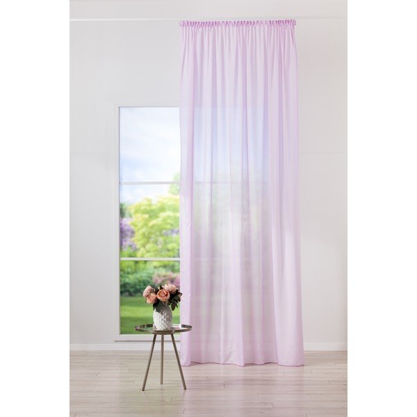 Rózsaszín átlátszó függöny 300x245 cm Mist – Mendola Fabrics-image-2