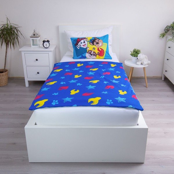 Kék pamut gyerek ágyneműhuzat babaágyhoz 100x135 cm Paw Patrol "Pawsome days ahead" – Jerry Fabrics-image-2