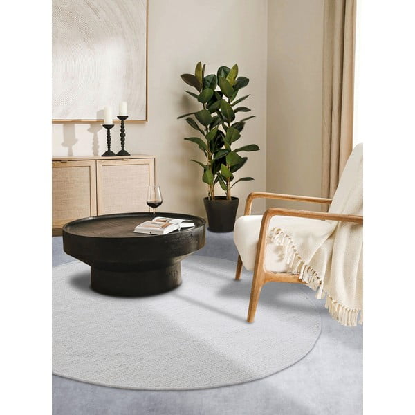 Fehér kézi szövésű gyapjú kerek szőnyeg ø 160 cm Francois – Villeroy&Boch-image-1