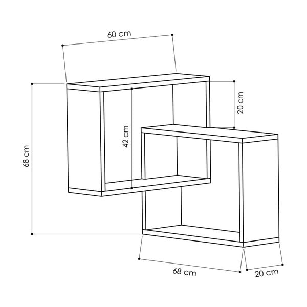 Homitis Ring fehér fali sarokpolc-image-2