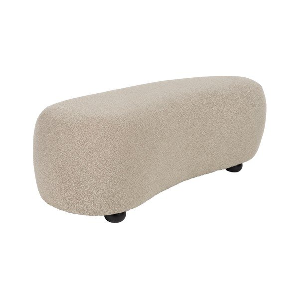 Bézs buklé párnázott pad Noxx – White Label-image-2