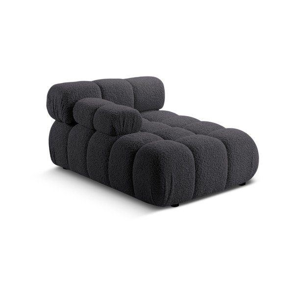 Antracitszürke buklé kanapé modul (bal oldali) Bellis – Micadoni Home-image-4