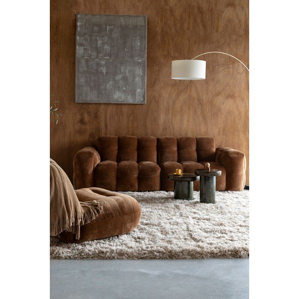 Barna bársony moduláris kanapé 364 cm Hackman – Dutchbone-image-1