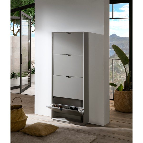 Luka szürke cipőtartó szekrény 4 fiókkal - Marckeric-image-1