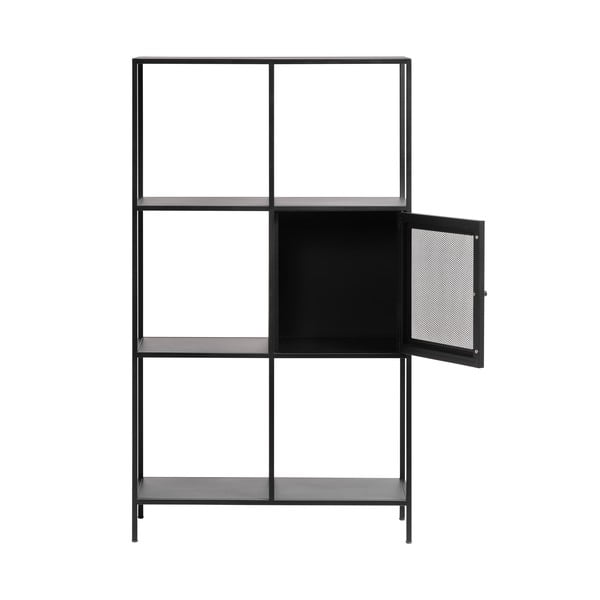 Fekete fém könyvespolc 80x138 cm Malibu – Unique Furniture-image-3