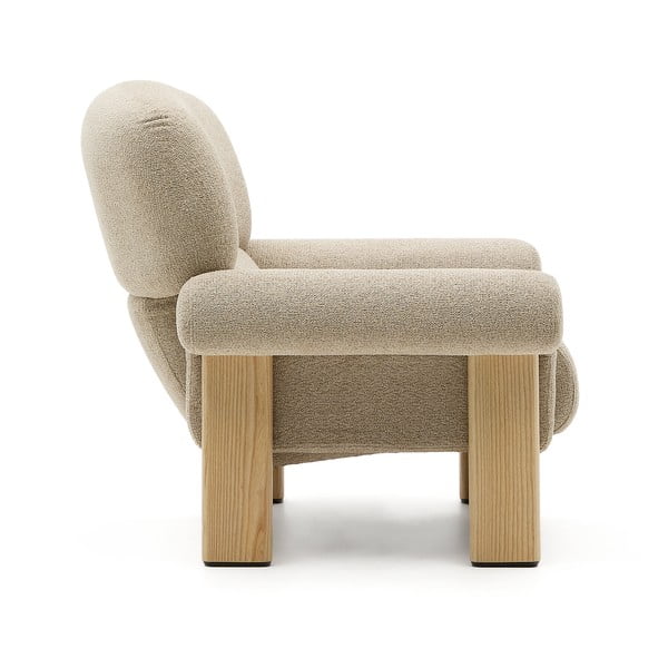 Bézs zsenília fotel Nema – Kave Home-image-2