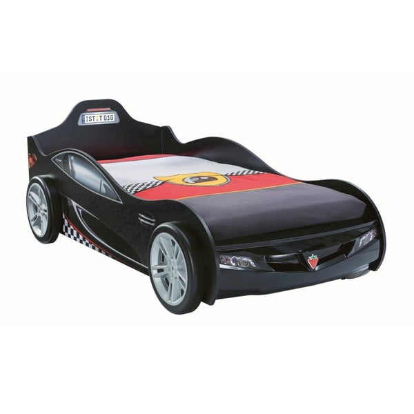 Coupe Carbed Black autó formájú fekete gyerekágy, 90 x 190 cm