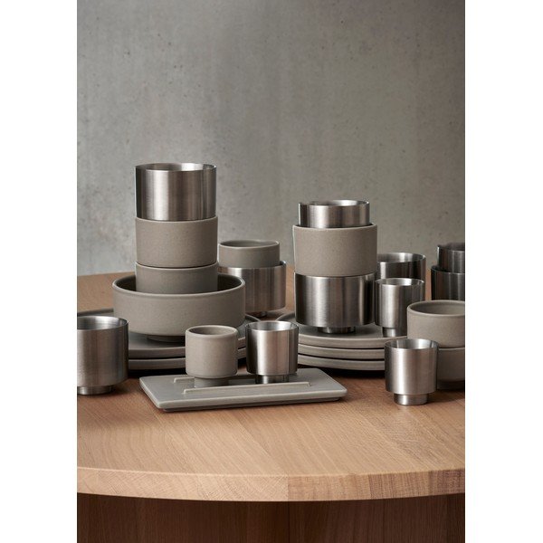 Ezüstszínű rozsdamentes acél eszpresszó-duplafalú csésze szett 2 db-os Makoto Steel – Blomus-image-4