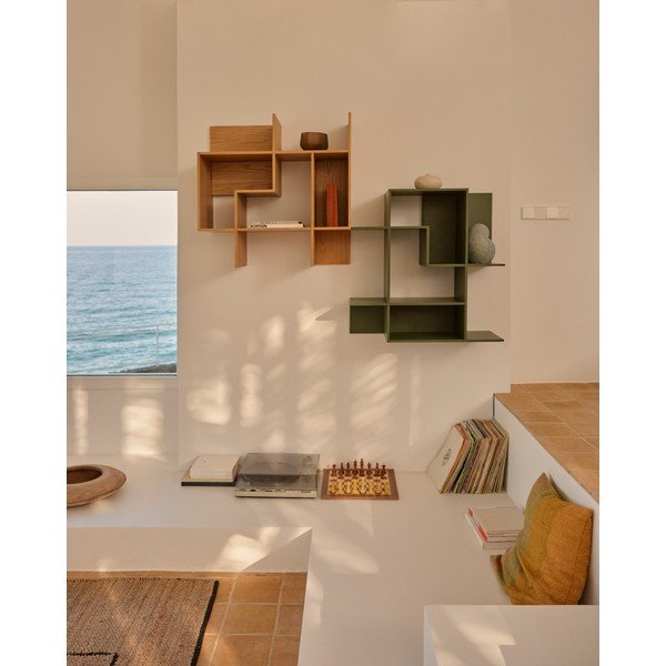 Zöld moduláris polcrendszer 80x80x25 cm Ina – Kave Home-image-4