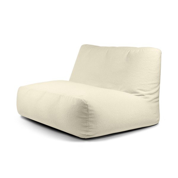 Krémszínű buklé babzsákfotel Sofa Tube – SLOWDOWN
