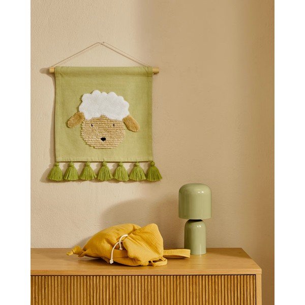 Zöld asztali lámpa fém búrával (magasság 28 cm) Monze – Kave Home-image-2