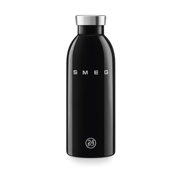 Fekete rozsdamentes acél termopalack 500 ml 24BOTTLES – SMEG