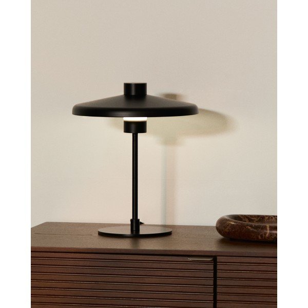 Fekete asztali lámpa fém búrával (magasság 32,5 cm) Nuvira – Kave Home-image-2